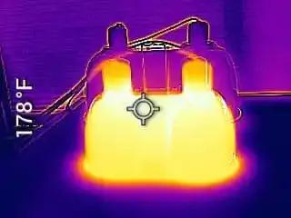Heat map of light from the side 