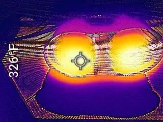 Heat map of light from below 