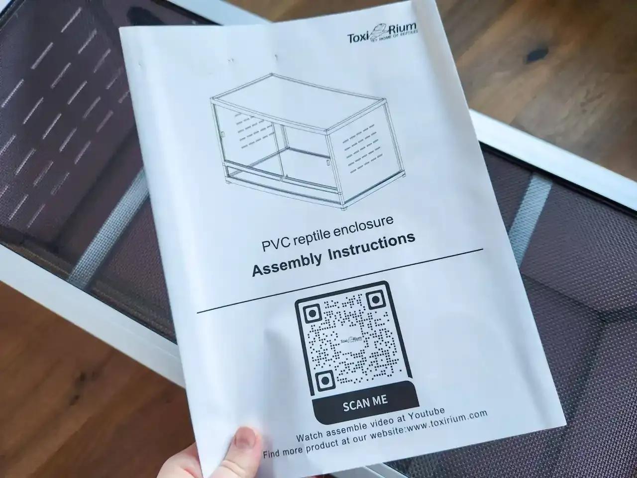 Toxirium PVC Reptile Enclosure Instructions