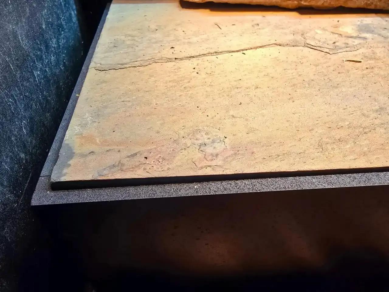 Stone tile detail on top of Toad Ranch Bask N Hide