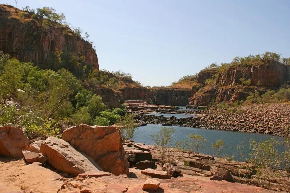 australian bts habitat river and rocks