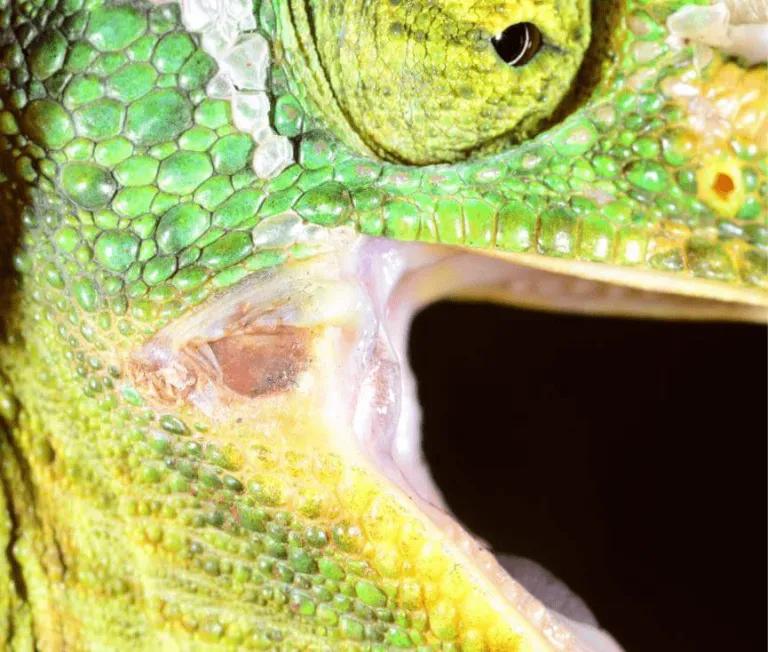 Close up of a Jackson's Chameleon